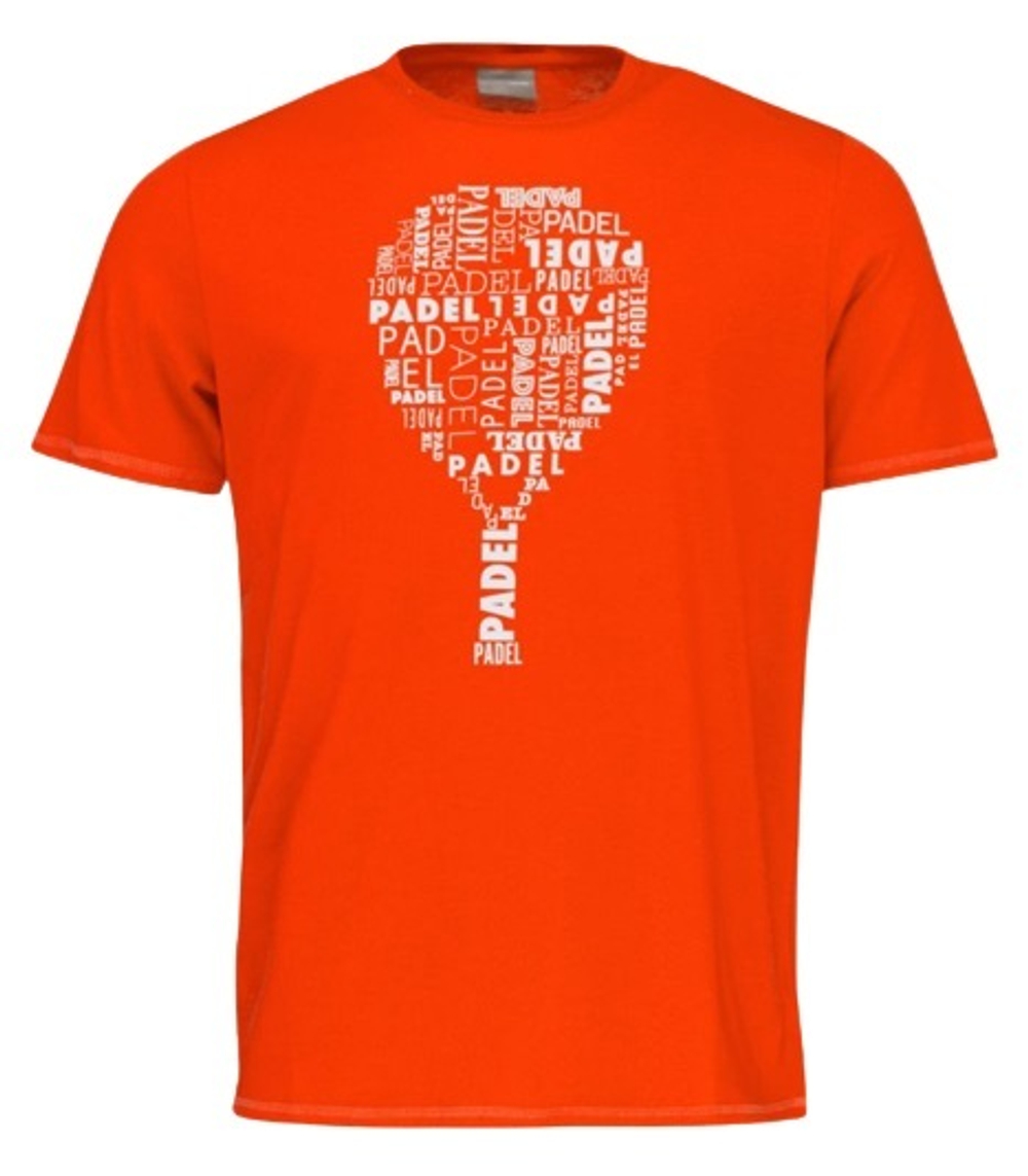 Мужская теннисная футболка Head Padel TYPO T-Shirt Men - tangerine