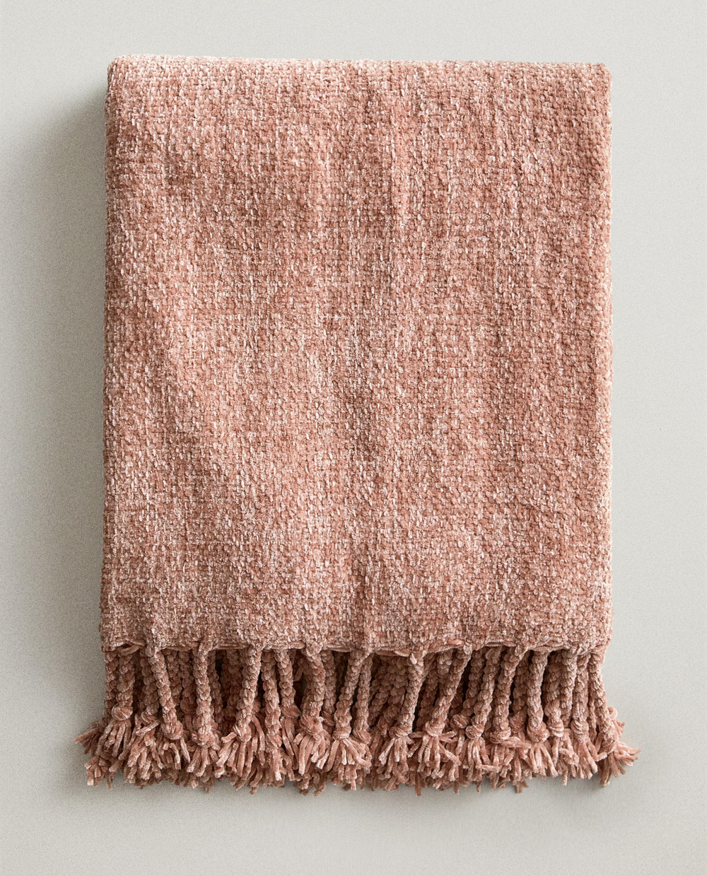 Zara Home плед из полиэстера, серый