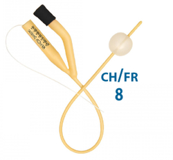 Катетер Фолея латексный с силиконовым покрытием двухходовой педиатрический MEDEREN