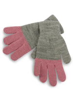 Перчатки детские "Инь-Янь", цвет розов/серый, 2-5 лет, 1 шт.