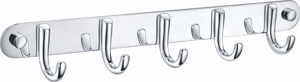Вешалка с 5 крючками для ванной WONZON & WOGHAND, Хром (WW-9384-5)