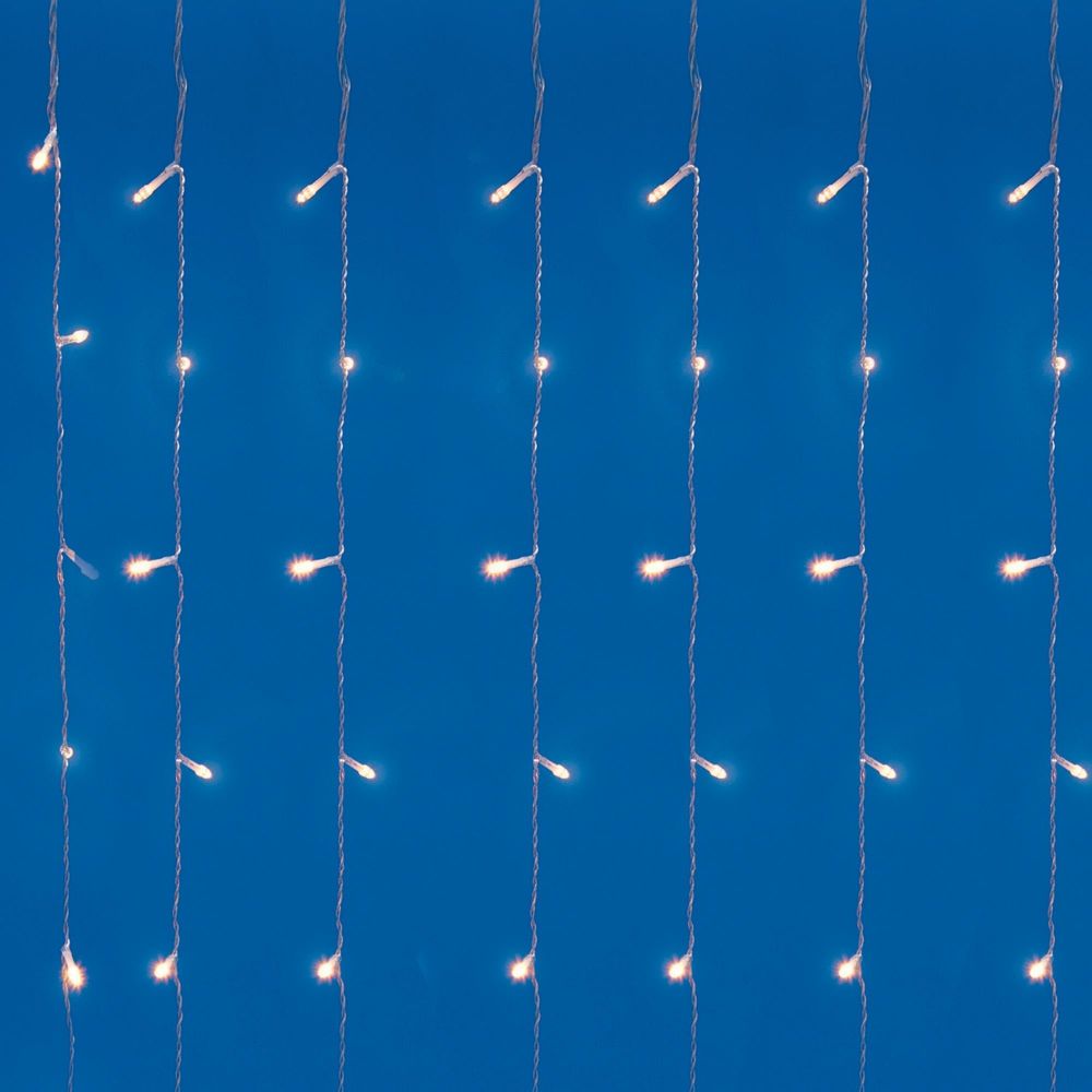 ULD-C2030-240-TTK WARMWHITE-WHITE IP44 Занавес светодиодный с эффектом мерцания. 3х2м. Соединяемый. 240 светодиодов. Теплый белый и белый свет. Провод прозрачный. TM Uniel.