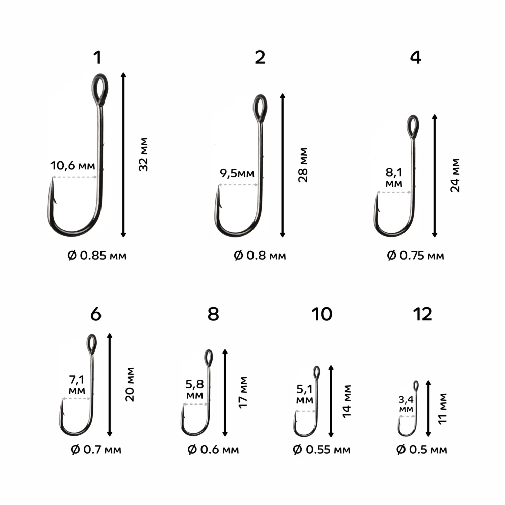 Крючок CF Round Bent Hook с большим ушком