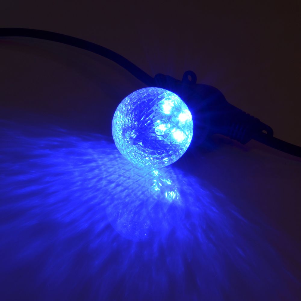 LED-D45-1W-BLUE-E27-CL-С PINEAPPLE Лампа декоративная светодиодная. Форма Ананас. прозрачная. Цвет синий. Картон. ТМ Volpe