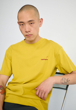 Carhartt WIP Базовая футболка - золотая оливка/горчица