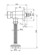 Кран Santek для писсуара нажимной с трубкой 1WH302089