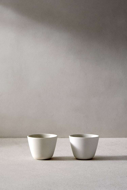 ZARA HOME НАБОР ИЗ 2 ПИАЛ, БЕЛЫЙ
