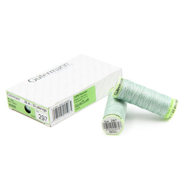 Нитки отделочные Gutermann Top Stitch 30 (30 метров), 5 кат. | 297 бело-мятный