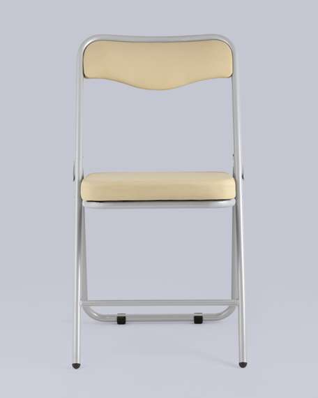 складной Джонни экокожа кремовый каркас металлик