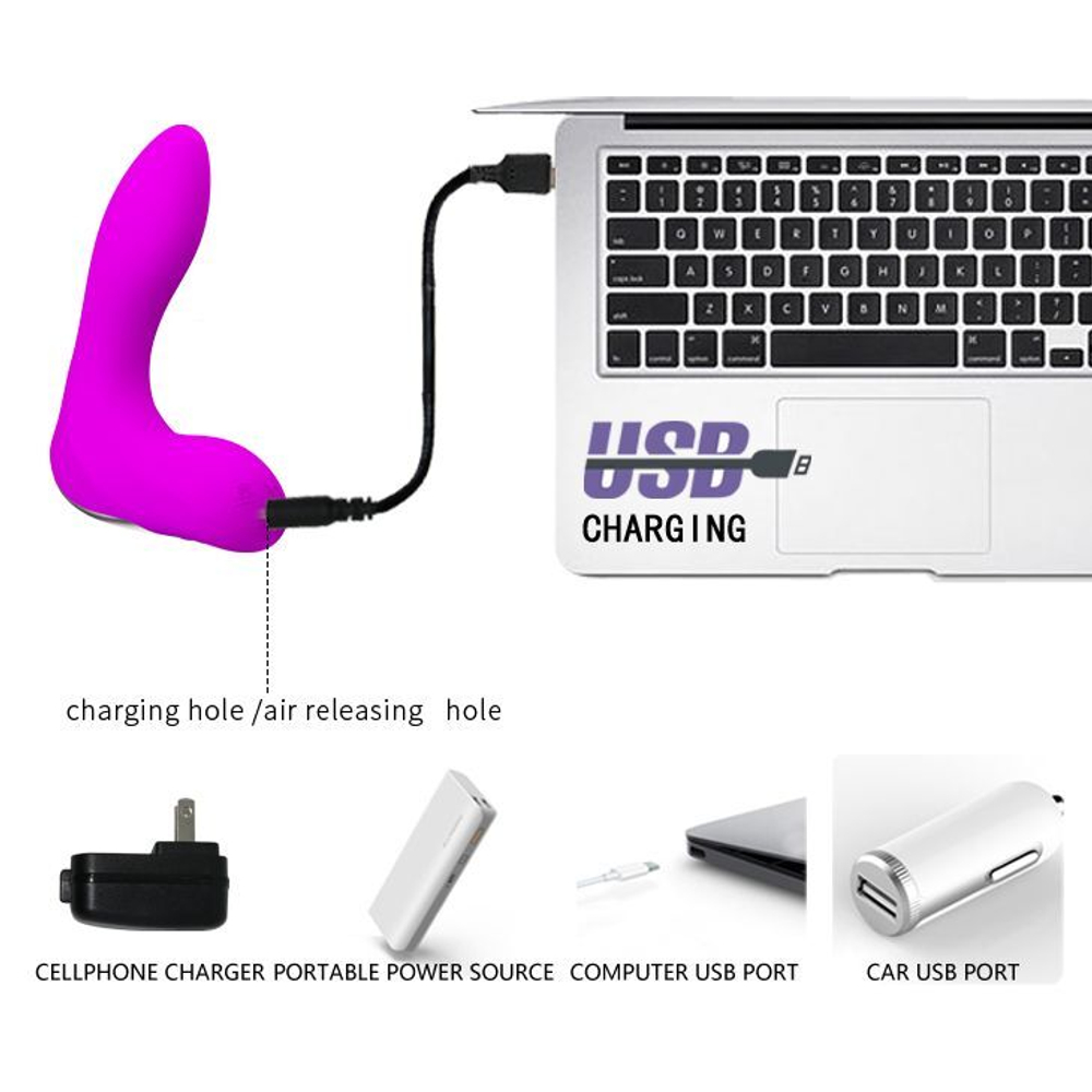 Вибростимулятор простаты с функцией расширения Leonard (Цвет: лиловый)