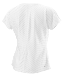 Женская теннисная футболка Wilson Training V-Neck II - white