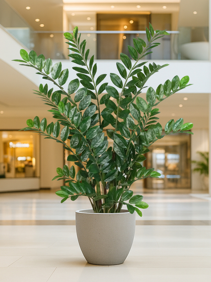 Замиокулькас искусственный 130см в кашпо