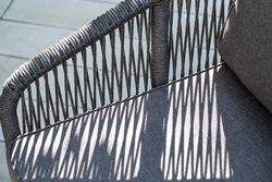 "Канны" лаунж-зона 4-местная плетеная из роупа (веревки), цвет темно-серый