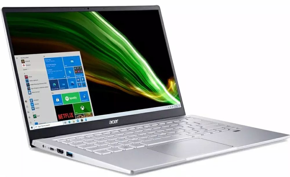 Ноутбук Acer Swift 3 SF314-43-R7JQ, 14&amp;quot; (1920x1080) IPS/AMD Ryzen 7 5700U/16ГБ DDR4/512ГБ SSD/Radeon Graphics/Windows 11 Home, серебристый [NX.AB1ER.00F]