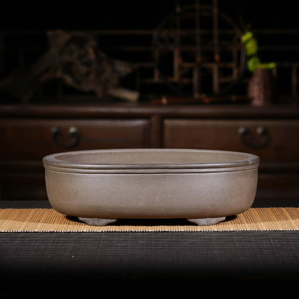 Состаренный неглазурованный горшок для бонсай высочайшего качества (исинская керамика) | 32.0*25.0*9.0