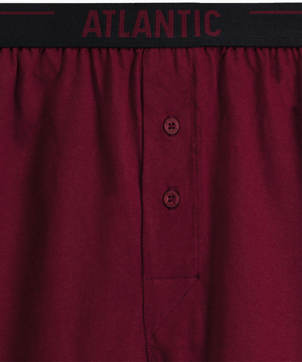 Мужские трусы боксеры Atlantic, набор из 2 шт., хлопок, каберне + графитовые, 2MBX-025
