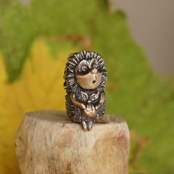 Темлячная бусина "Ежик" для ножей , бронза