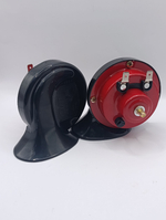 Звуковой сигнал на автомобиль универсальный, 12В двухтональный / Сигнал 2-рожковый автомобильный / Сигнал звуковой улитки 2-рожковый GMP