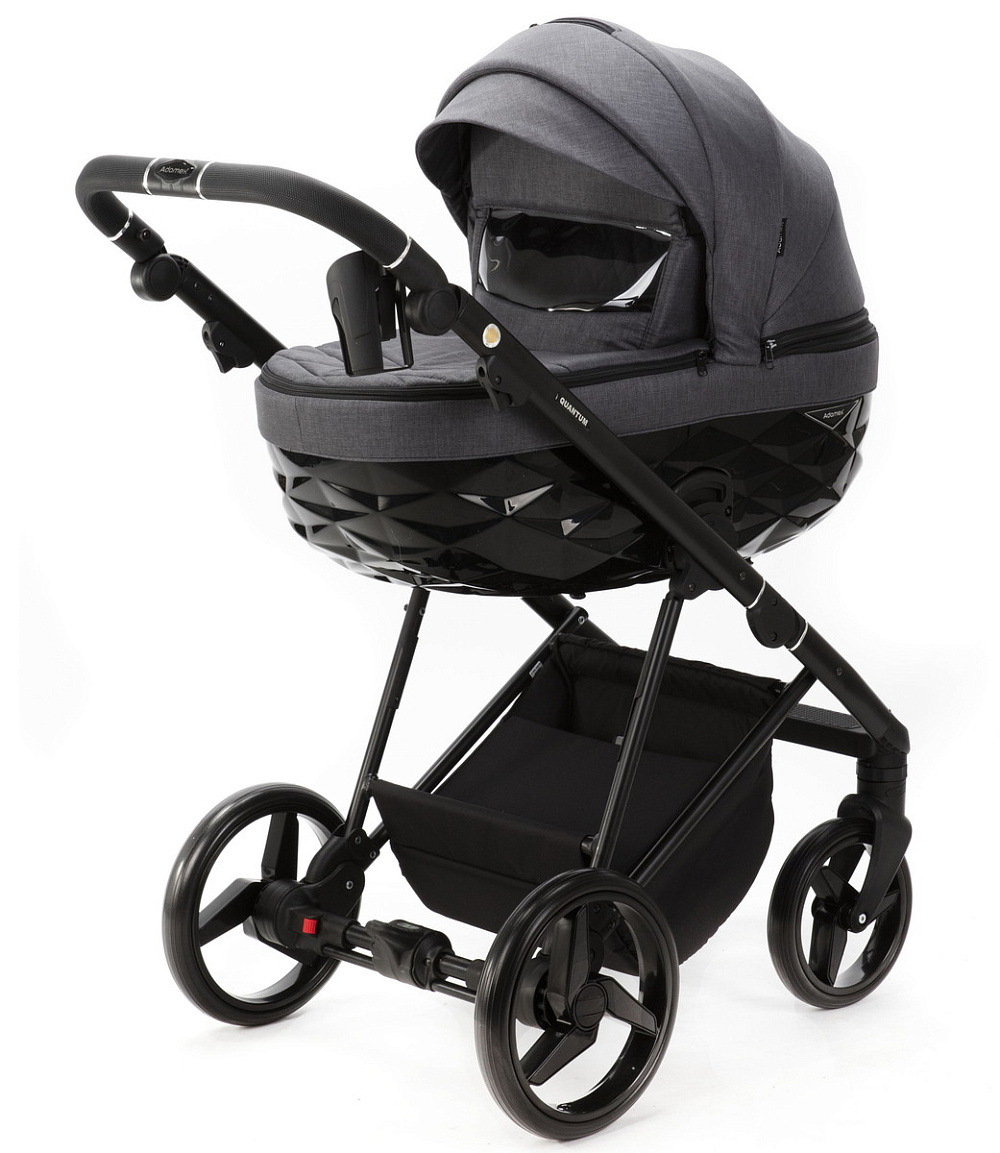 Детская коляска Adamex Quantum 3 в 1 Q-TK66 (Т.СЕРЫЙ)