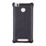 Накладка из экокожи для Xiaomi Redmi 3, 007106 Черный