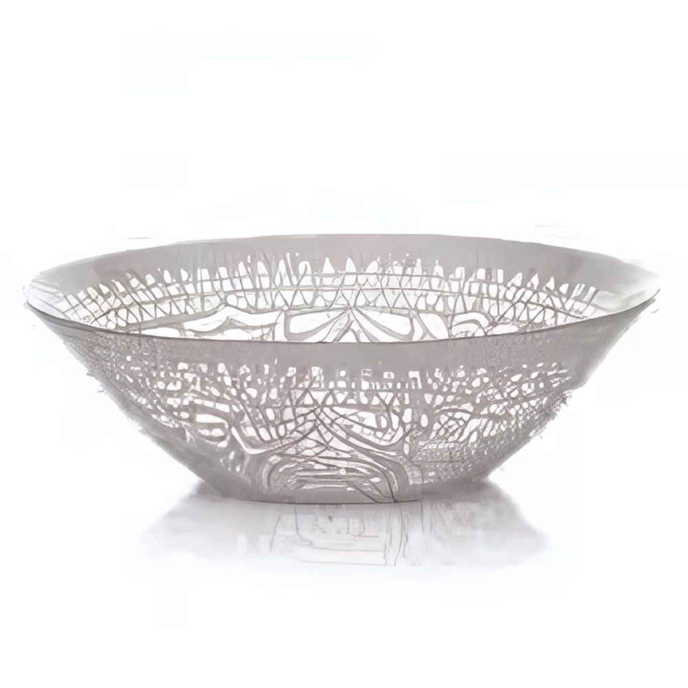 Салатник стеклянный 16см «Бохо» розовый 10533SLBD43