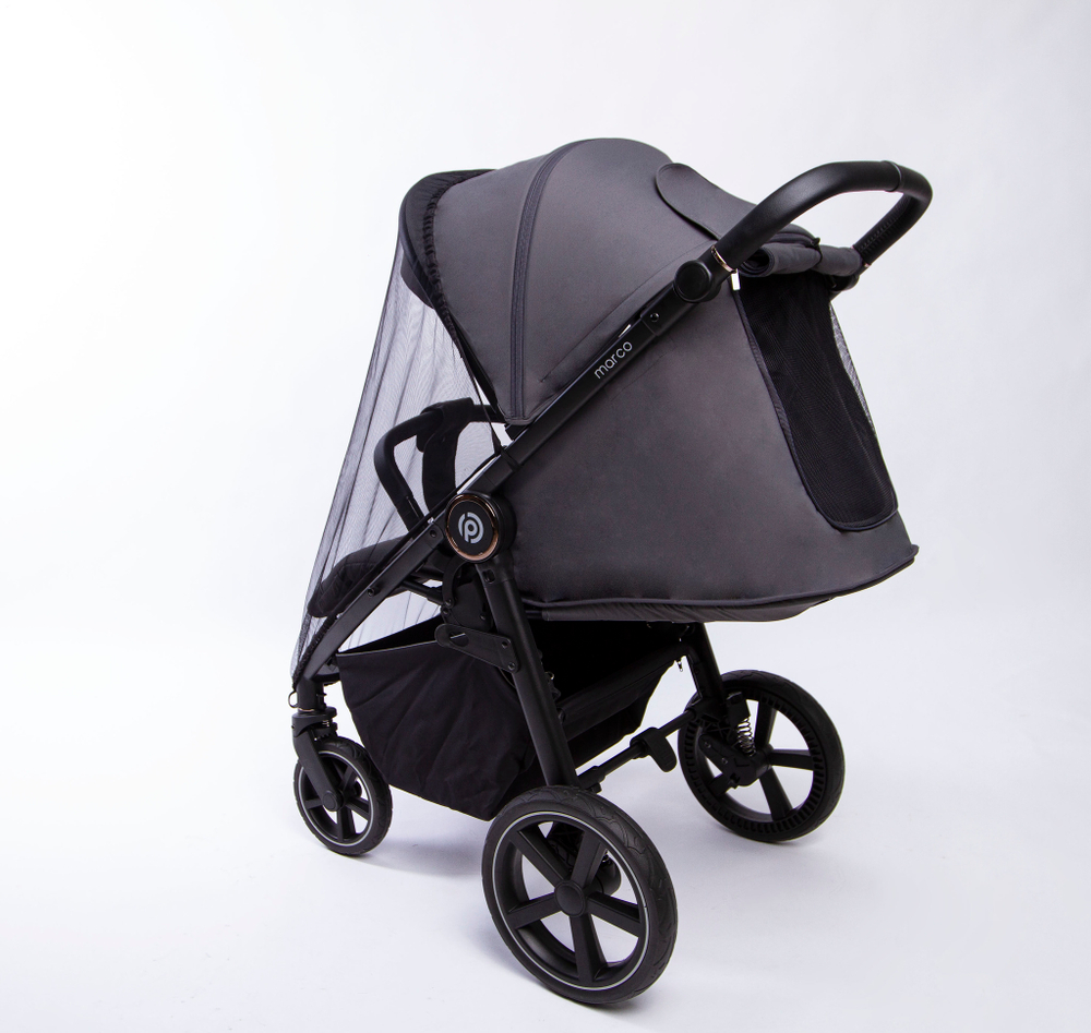 Коляска прогулочная Peppy Marco (dark grey)