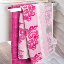 Элитное полотенце махровое Noblesse 1057 Cashmere Jaquard розовое от Cawo Германия
