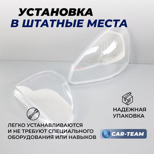 Стекла (поликарбонат) на фары на Лада Приора (лев., прав.) (21700-3711070-15/21700-3711071-15)