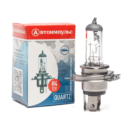 Автолампа галогенная H4, 12 В, 60/55 Вт, P43t