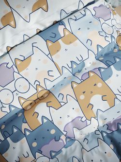 Пододеяльник бязь Сказка "Feline" 2-спальный на молнии 175x215 см