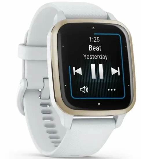Смарт-часы Garmin Venu Sq 2 белые с кремово-золотым алюминиевым безелем