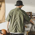 Американская рабочая классическая рубашка с накладными карманами