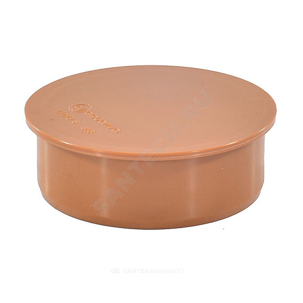 Заглушка НПВХ коричневая Дн 110 б/нап Aquaviva AQVD000110