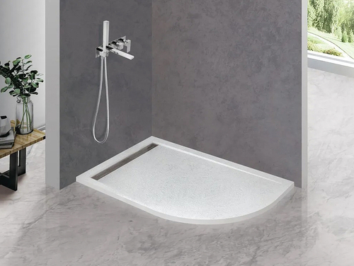 Душевой поддон из искусственного камня Cezares Tray AS 100x80 L TRAY-AS-RH-100/80-30-W-L Белый