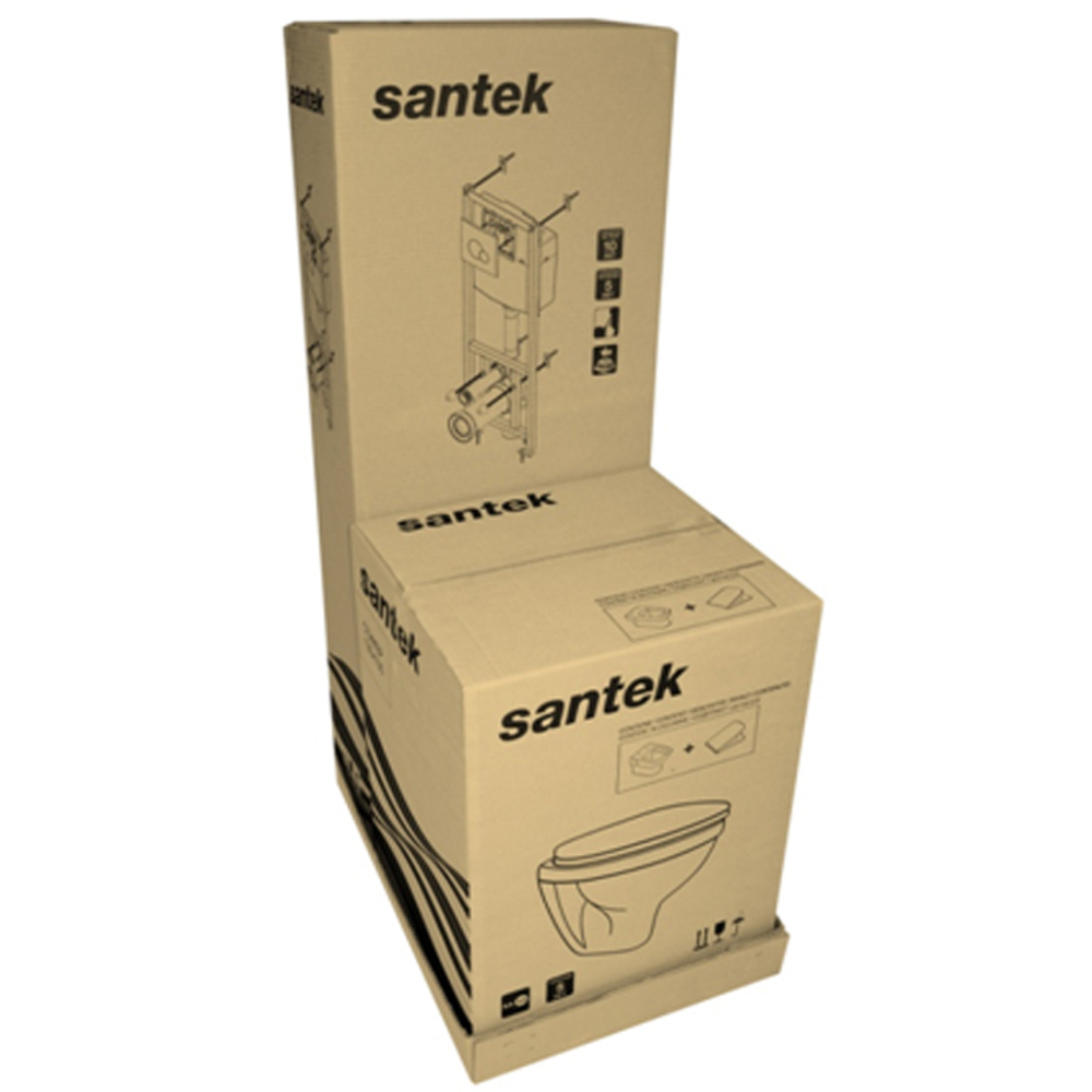 Комплект инсталляции  с подвесным унитазом Santek Бореаль 1.WH30.2.464 с крышкой с микролифтом  ПЭК