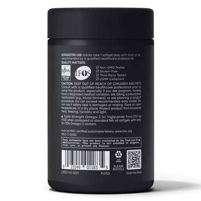 Рыбий жир с омега-3 тройная сила 1250 мг, Omega-3 Fish Oil AlaskOmega 1250mg, Sports Research, 90 капсул 2