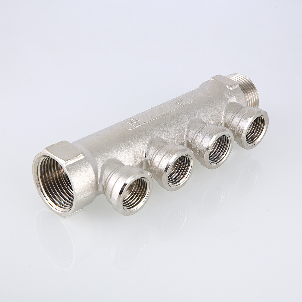 Коллектор VALTEC с внутренней резьбой 3/4", 2 х 1/2" (арт.VTc.550.N.0502)