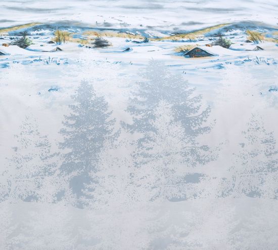 Евро комплект постельного белья Снежное сияние поплин