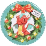 Зеркало косметическое «Счастливый Дракоша Рони», d-7.5см (пакет с подвесом)