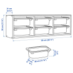 Стеллаж настенный - IKEA TROFAST, 99х21х30 см, белый/серый, ТРУФАСТ ИКЕА