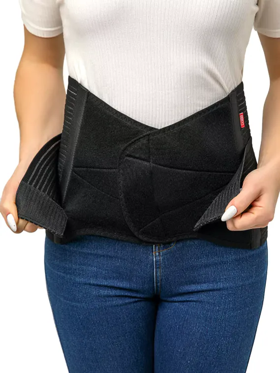 1257 Ремень поддерживающий для живота и поясницы "ФЭСТ" размер (02) черный