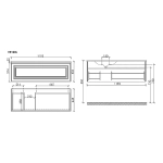 Тумба с раковиной Sancos Very VR120W/CN7006 120 Bianco