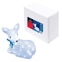 ULD-M2926-040-STA WHITE IP20 LYING FAWN-1 Фигура светодиодная Лежащий оленёнок-1. 32x27см. 40 светодиодов. Белый свет. Провод прозрачный. TM Uniel
