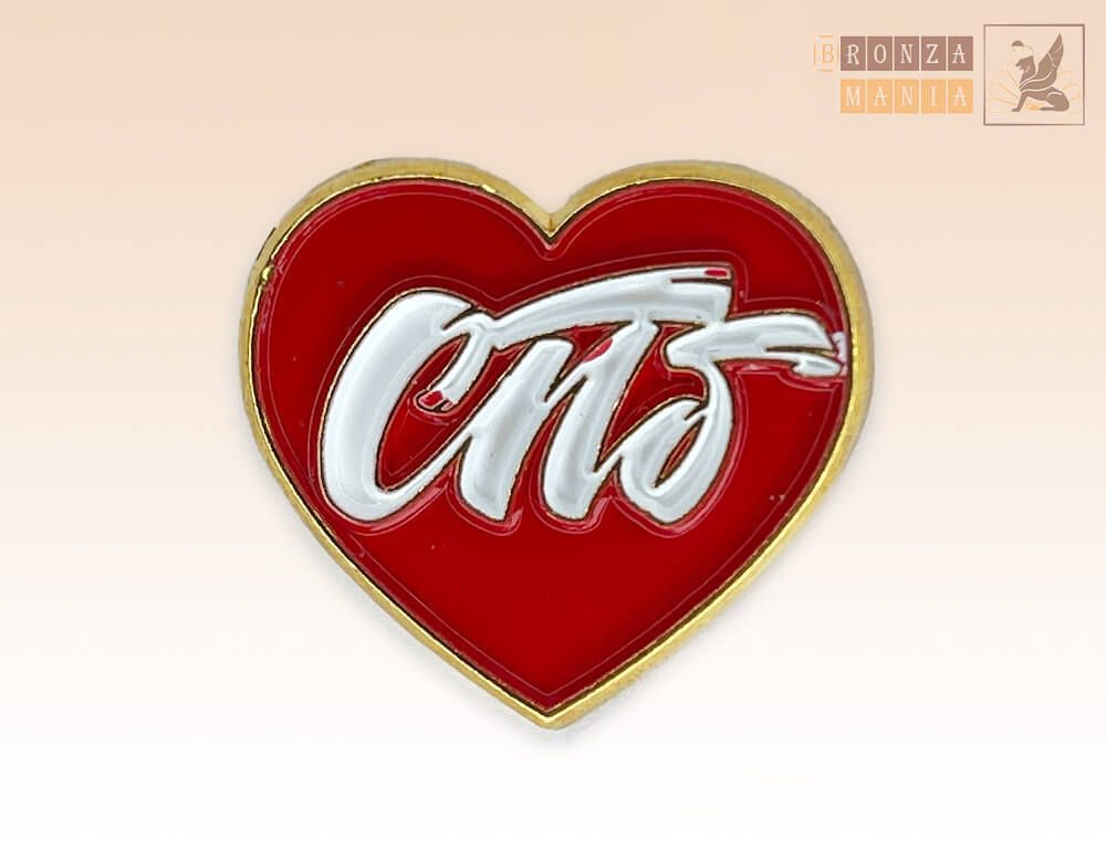 значок СПБ в сердце