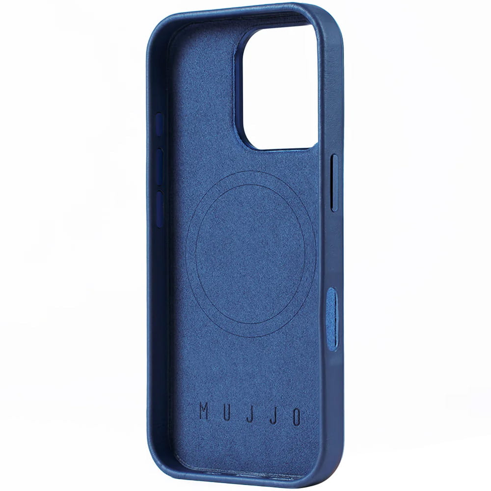 Чехол Mujjo Leather Case Apple iPhone 16 Pro Magsafe (monaco blue)