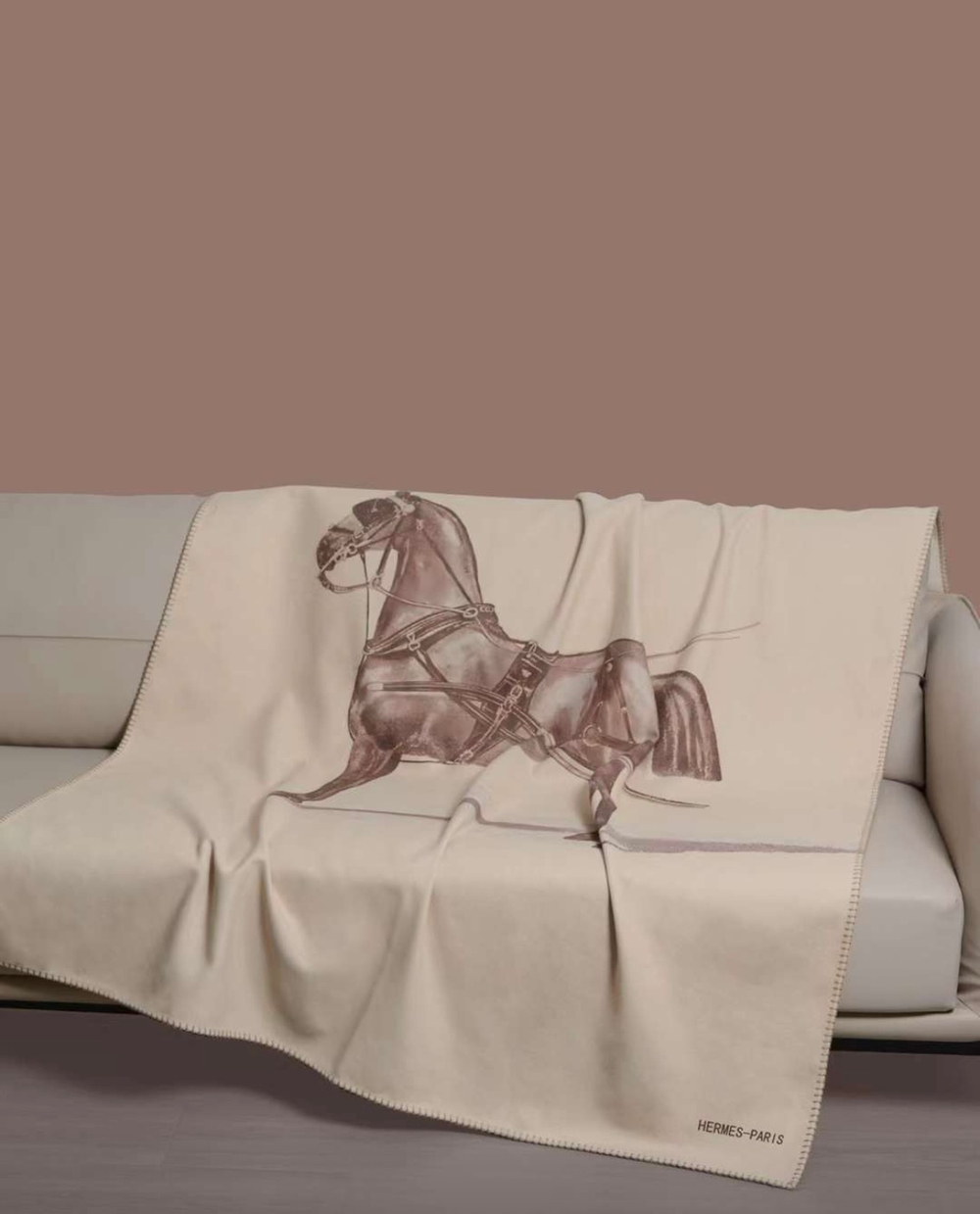 Плед из шерсти Hermès 150х180