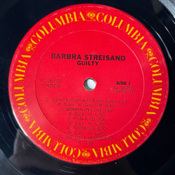 Винтажная виниловая пластинка LP Barbra Streisand, Barry Gibb, Guilty (USA 1980)