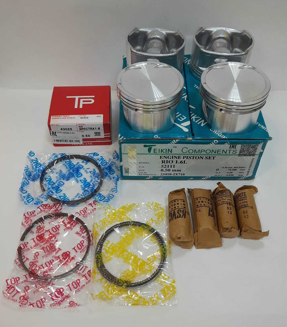 Поршни Teikin с кольцами TP +0.50 S6D Spectra 1.6