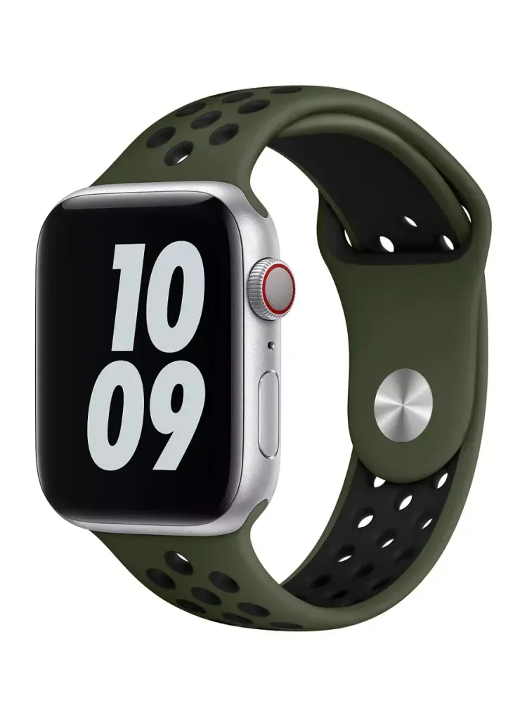Браслет-ремешок для Apple Watch Silicone color -bloking strap (WH5309-PB) green+black