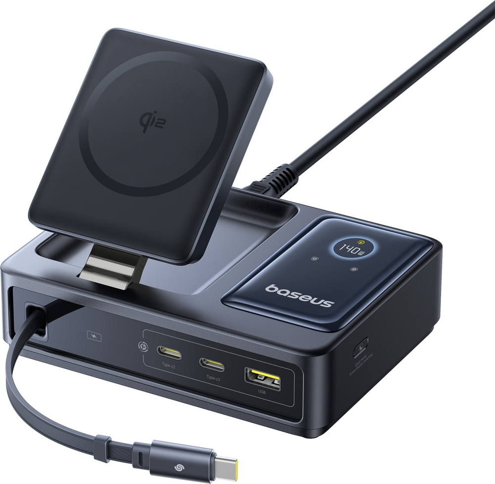 Зарядное устройство Baseus NOMOS 5-in-1 USB Type-C, USB черный